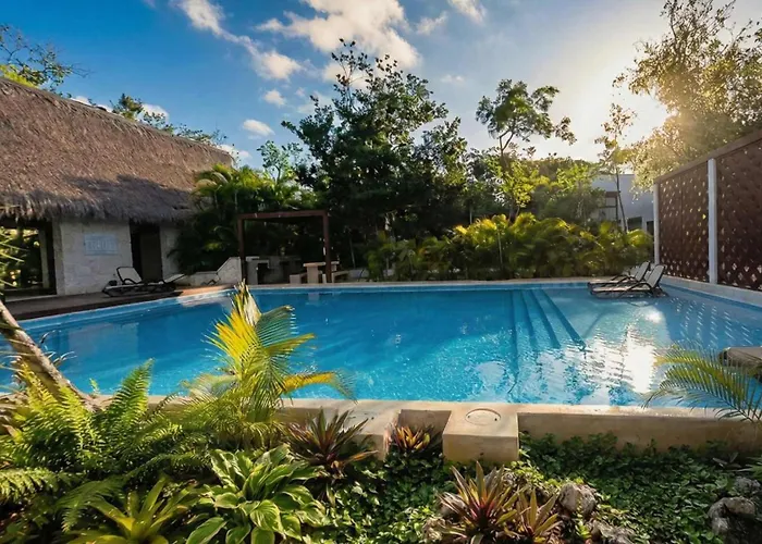 Luxury 4br Eco 10ppl Outdoor Pizza Oven - Private Pool & Jacuzzi Tulum